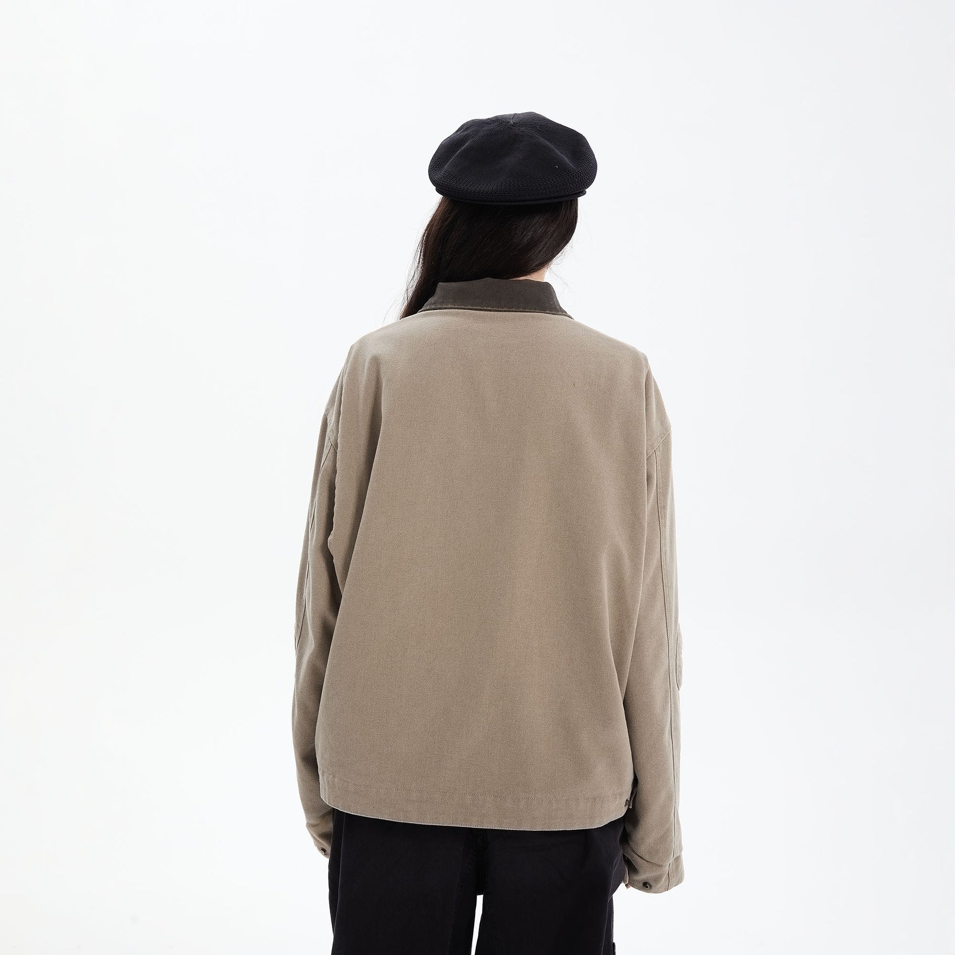 ERROR CODE ROBOT Contrast Collar Workwear Jacket-Jacket-S-Free Shipping Leatheretro