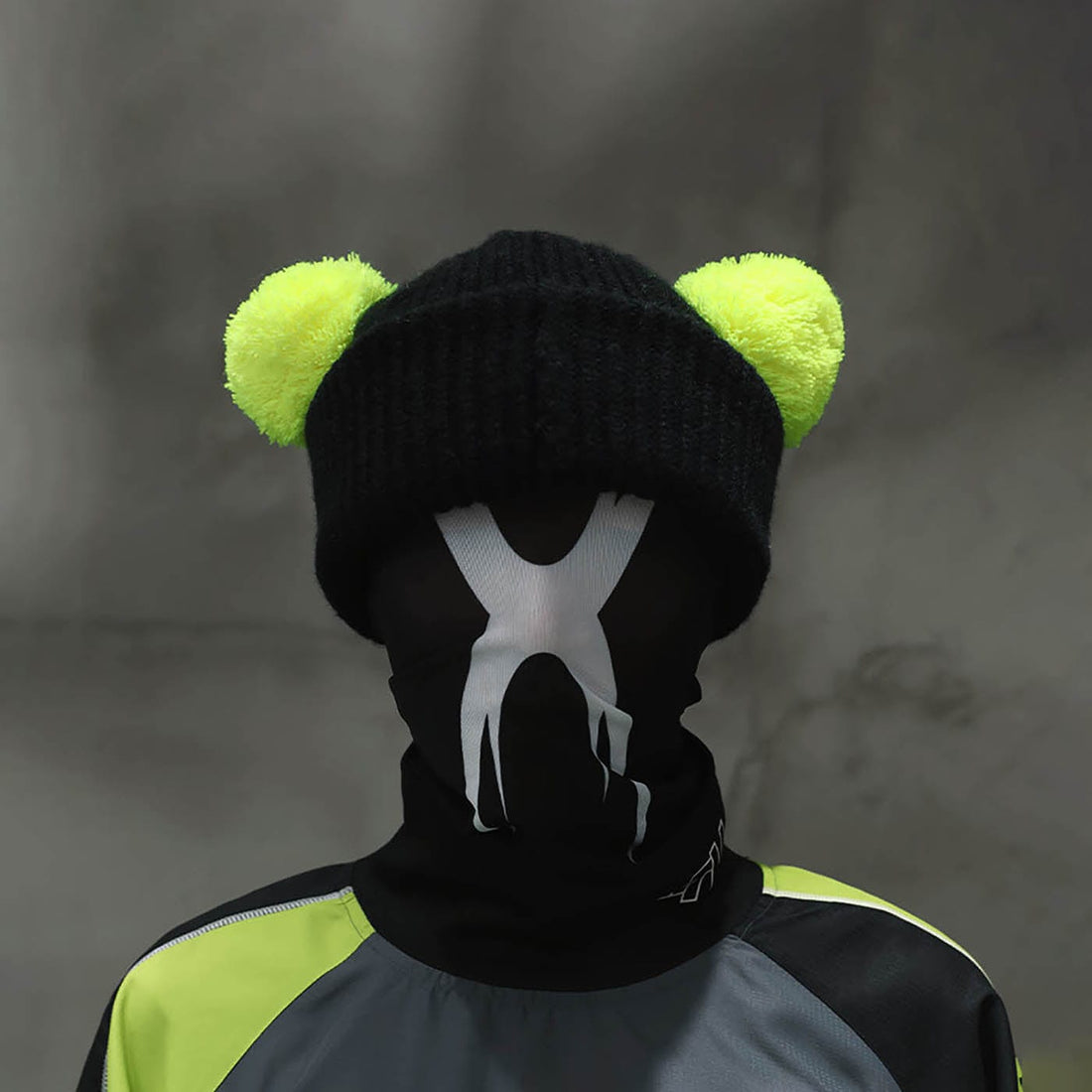 RTVG Double Pom-Pom Face Mask-Other Accessories-OS-Pink-Free Shipping Leatheretro