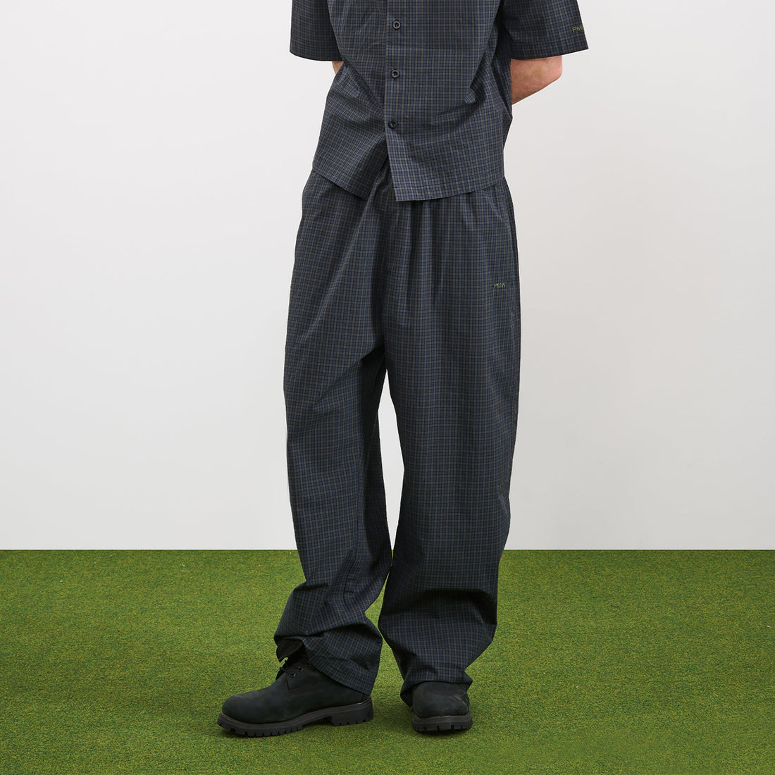 PMW Retro Plaid Drawstring Pants-Pants-S-Free Shipping Leatheretro