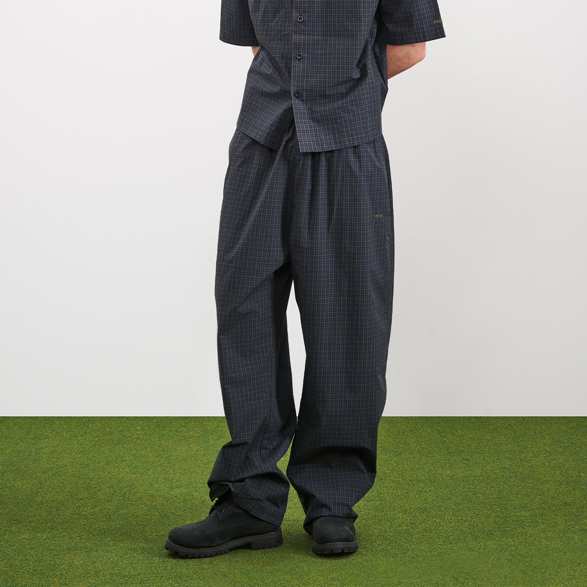 PMW Retro Plaid Drawstring Pants-Pants-S-Free Shipping Leatheretro