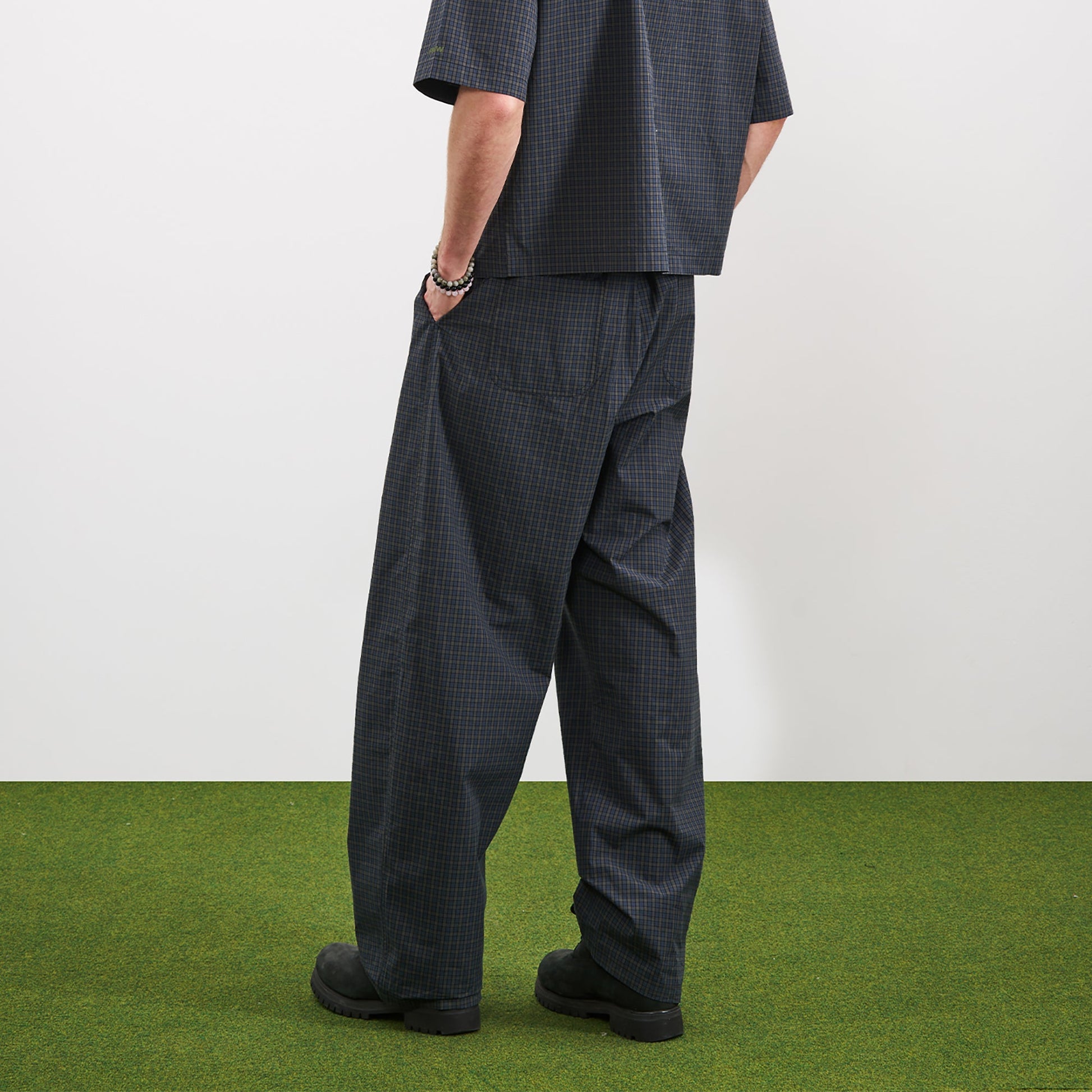 PMW Retro Plaid Drawstring Pants-Pants-S-Free Shipping Leatheretro