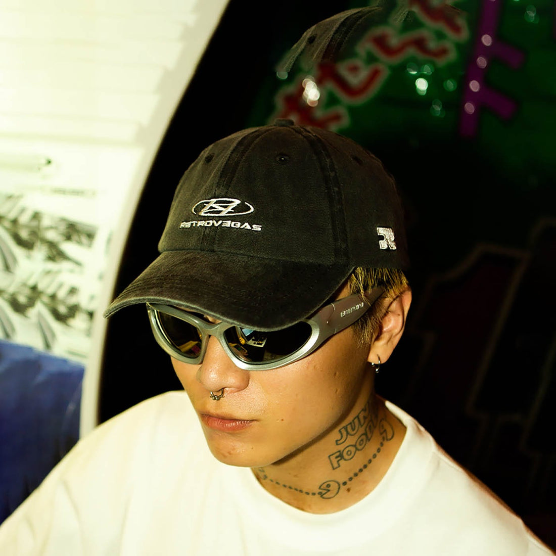 RTVG Distressed Embroidered-Logo Cap-Hat, Cap, Beanie-OS-Free Shipping Leatheretro