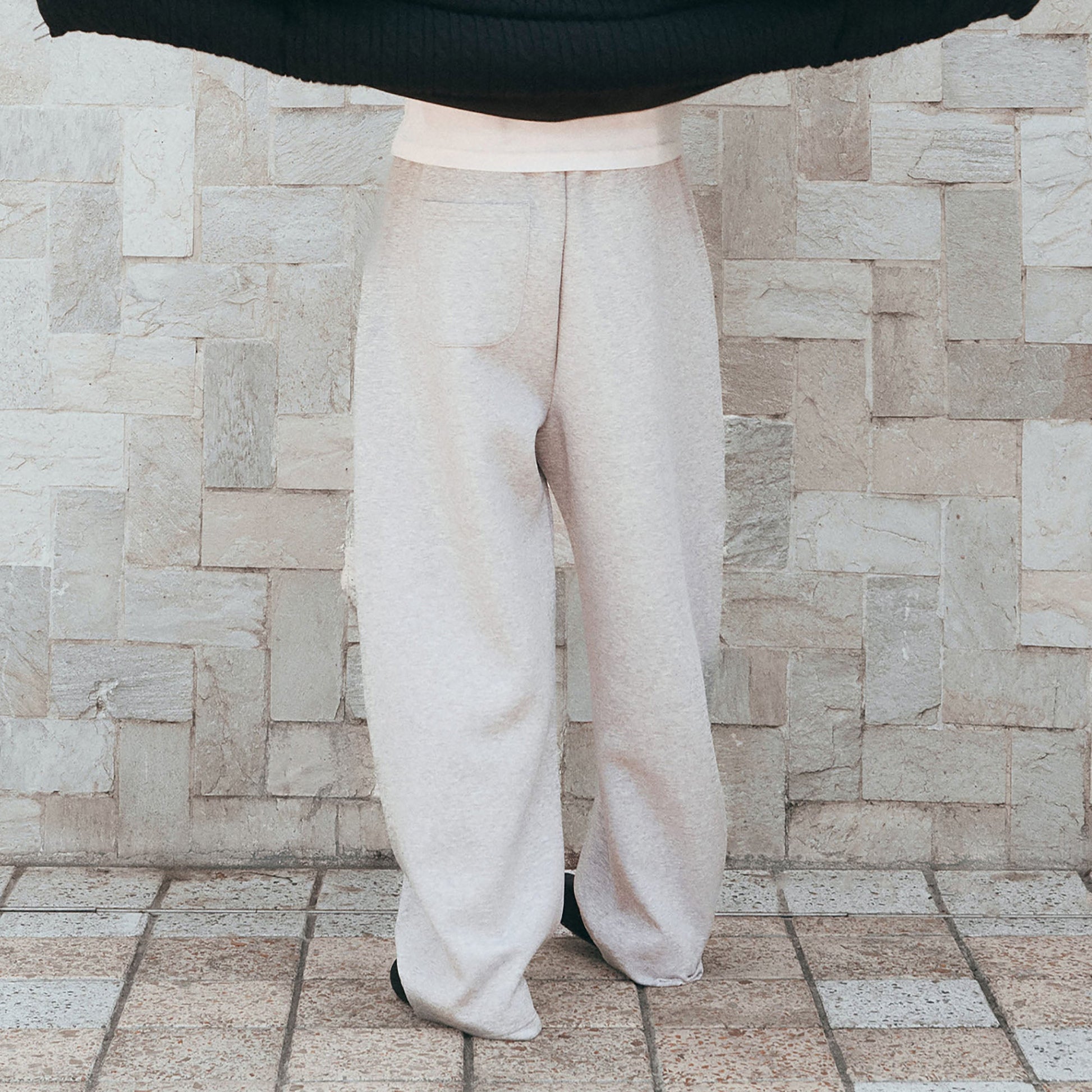 PMW Embroidered LOGO Curved-Leg Sweatpants-Pants-S (Preorder)-Black-Free Shipping Leatheretro