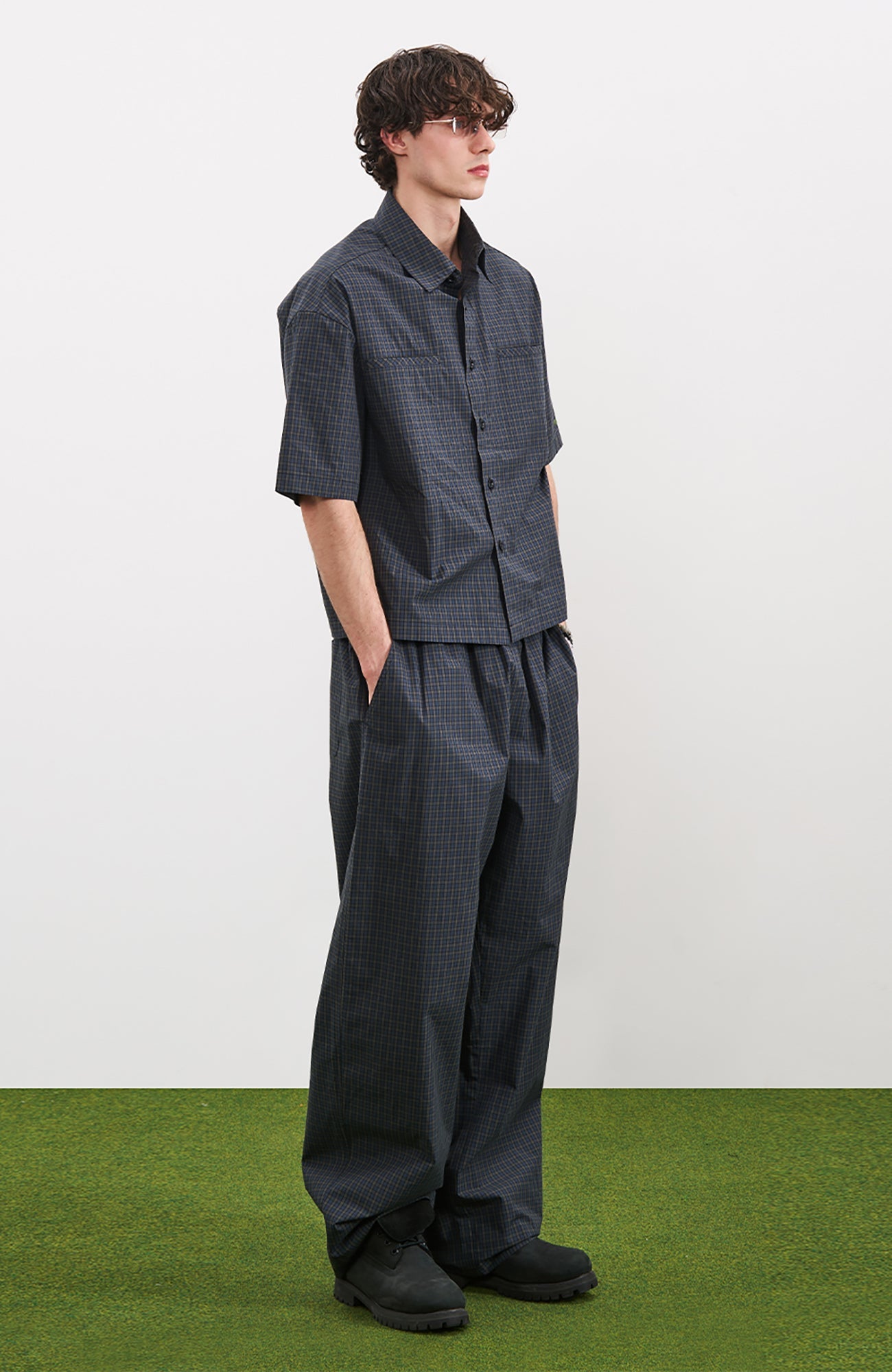 PMW Retro Plaid Drawstring Pants-Pants-S-Free Shipping Leatheretro