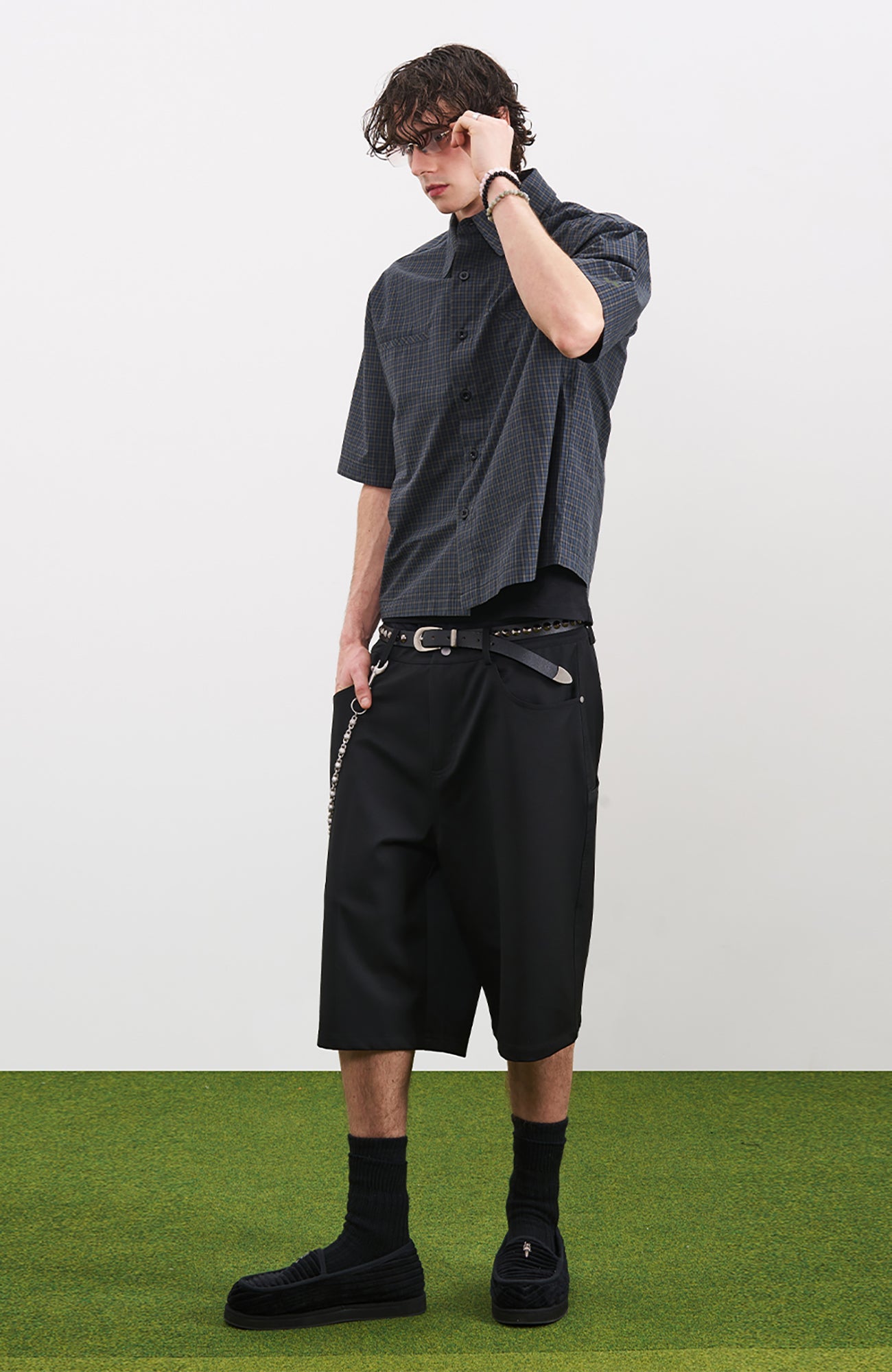 PMW Retro Plaid Short-Sleeve Shirt-Shirt-S-Free Shipping Leatheretro