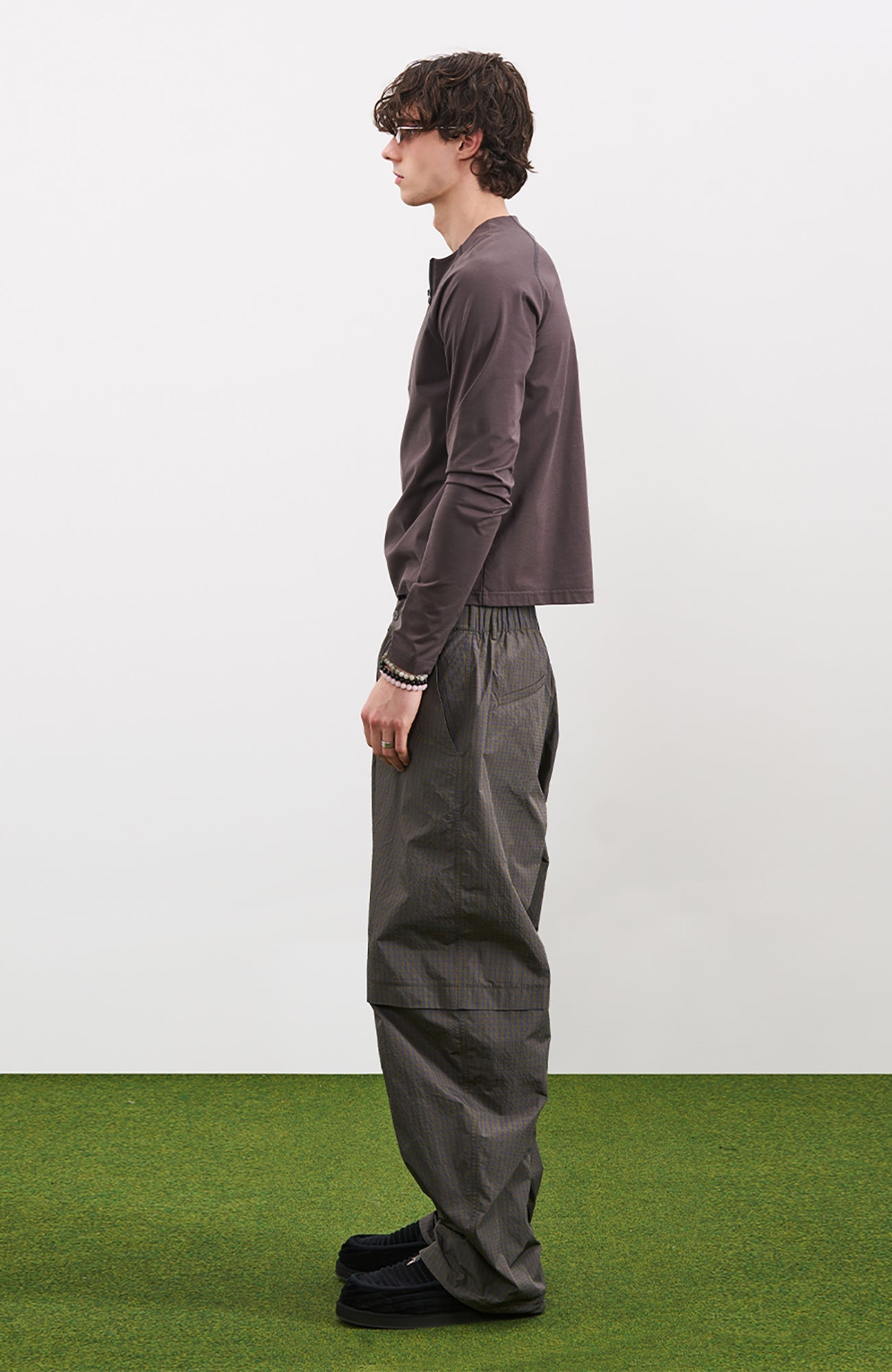 PMW Water-Resistant Plaid Drawstring Pants-Pants-S-Free Shipping Leatheretro