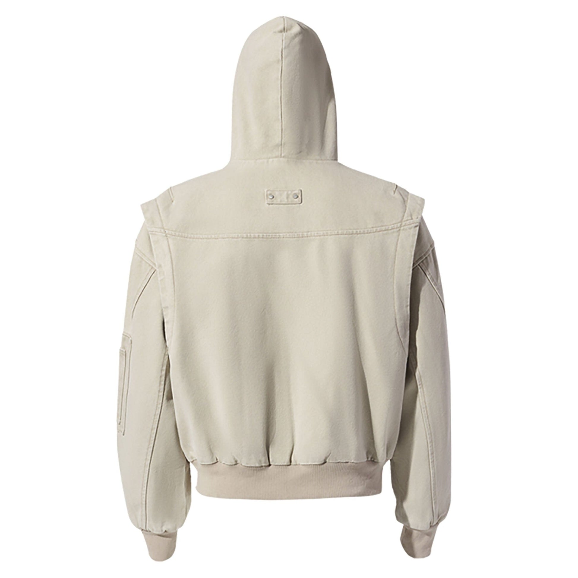 CATSSTAC Deconstructed Paneled Washed Hooded Jacket-Jacket-S-Black-Free Shipping Leatheretro