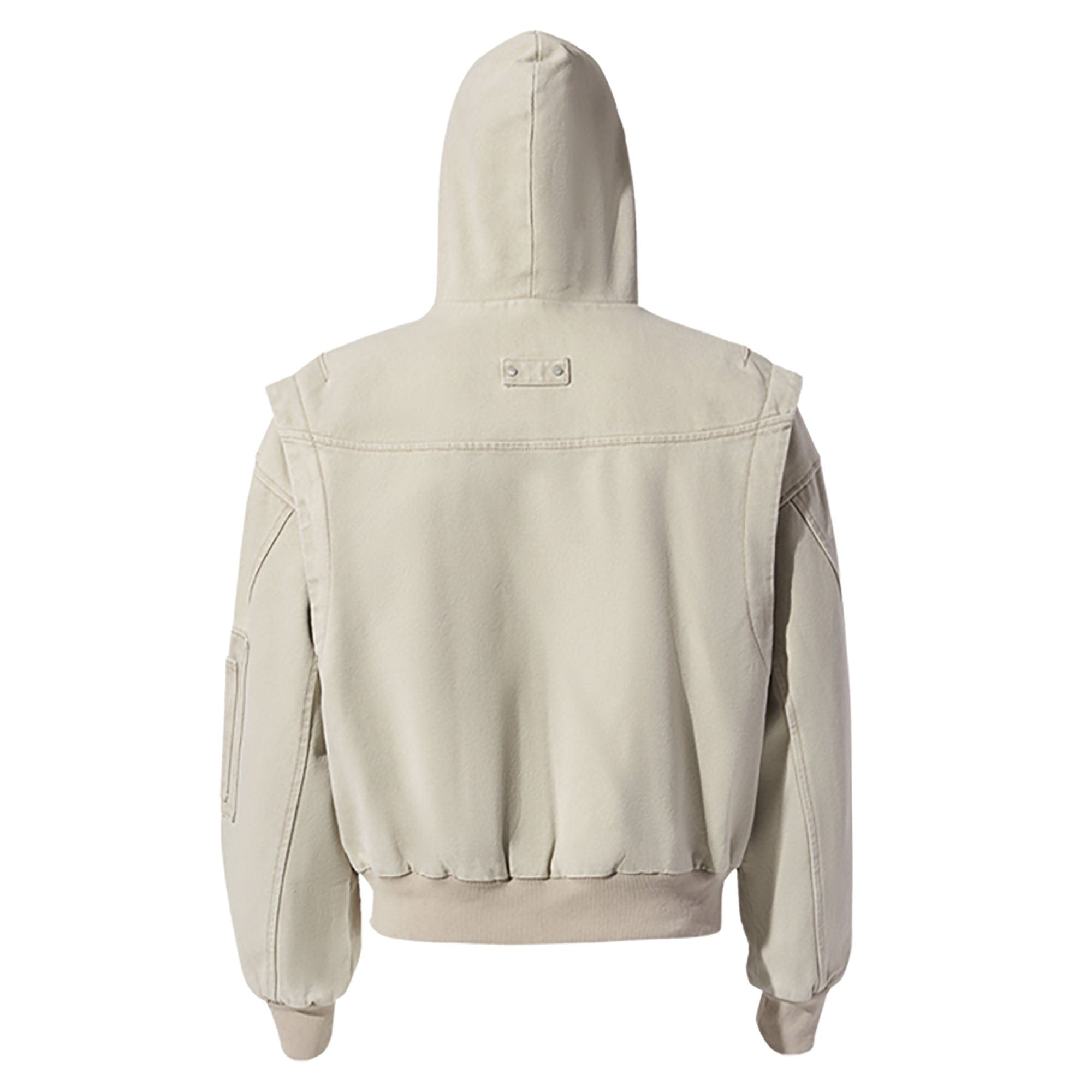 CATSSTAC Deconstructed Paneled Washed Hooded Jacket-Jacket-S-Black-Free Shipping Leatheretro