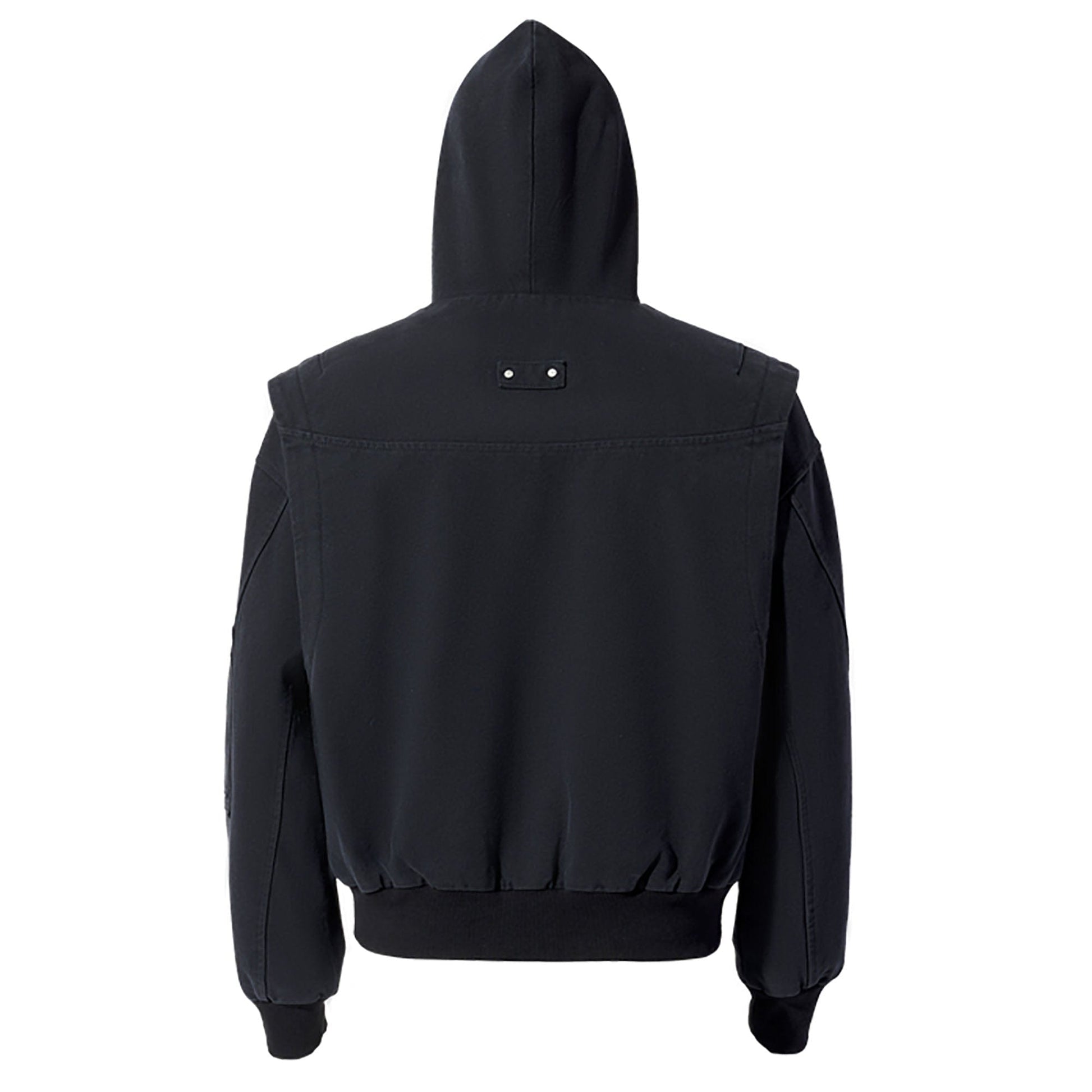 CATSSTAC Deconstructed Paneled Washed Hooded Jacket-Jacket-S-Black-Free Shipping Leatheretro