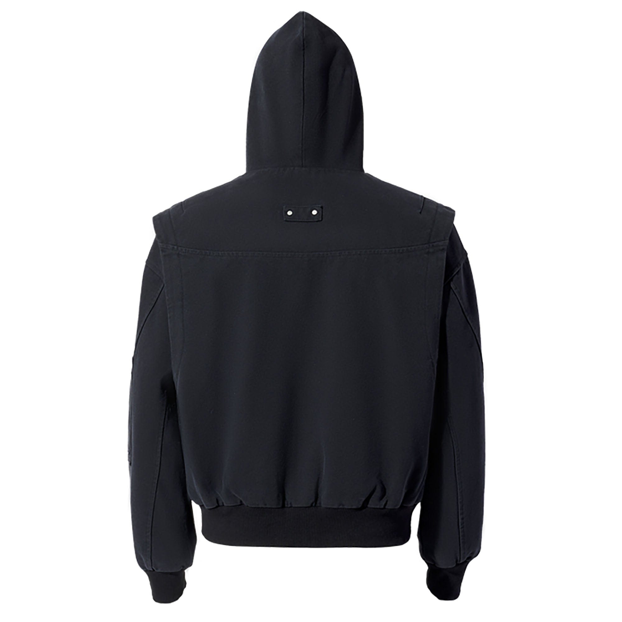 CATSSTAC Deconstructed Paneled Washed Hooded Jacket-Jacket-S-Black-Free Shipping Leatheretro