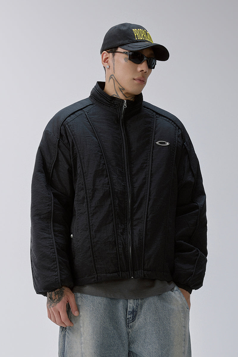 F2CE Structured Panel Stand-Collar Puffer-Jacket-S(Preorder)-Free Shipping Leatheretro