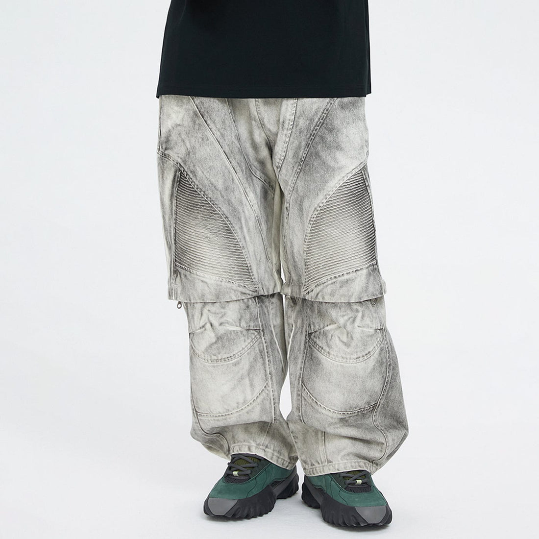 F2CE Distressed Detachable Parachute Pants-Pants-S-Free Shipping Leatheretro