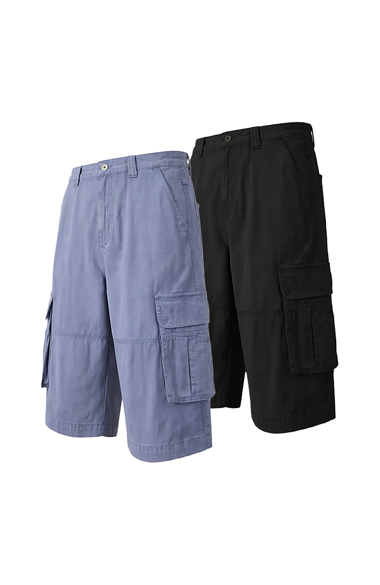 KREATE Washed Multi-Pocket Cargo Shorts-Shorts-S (Preorder)-Blue-Free Shipping Leatheretro