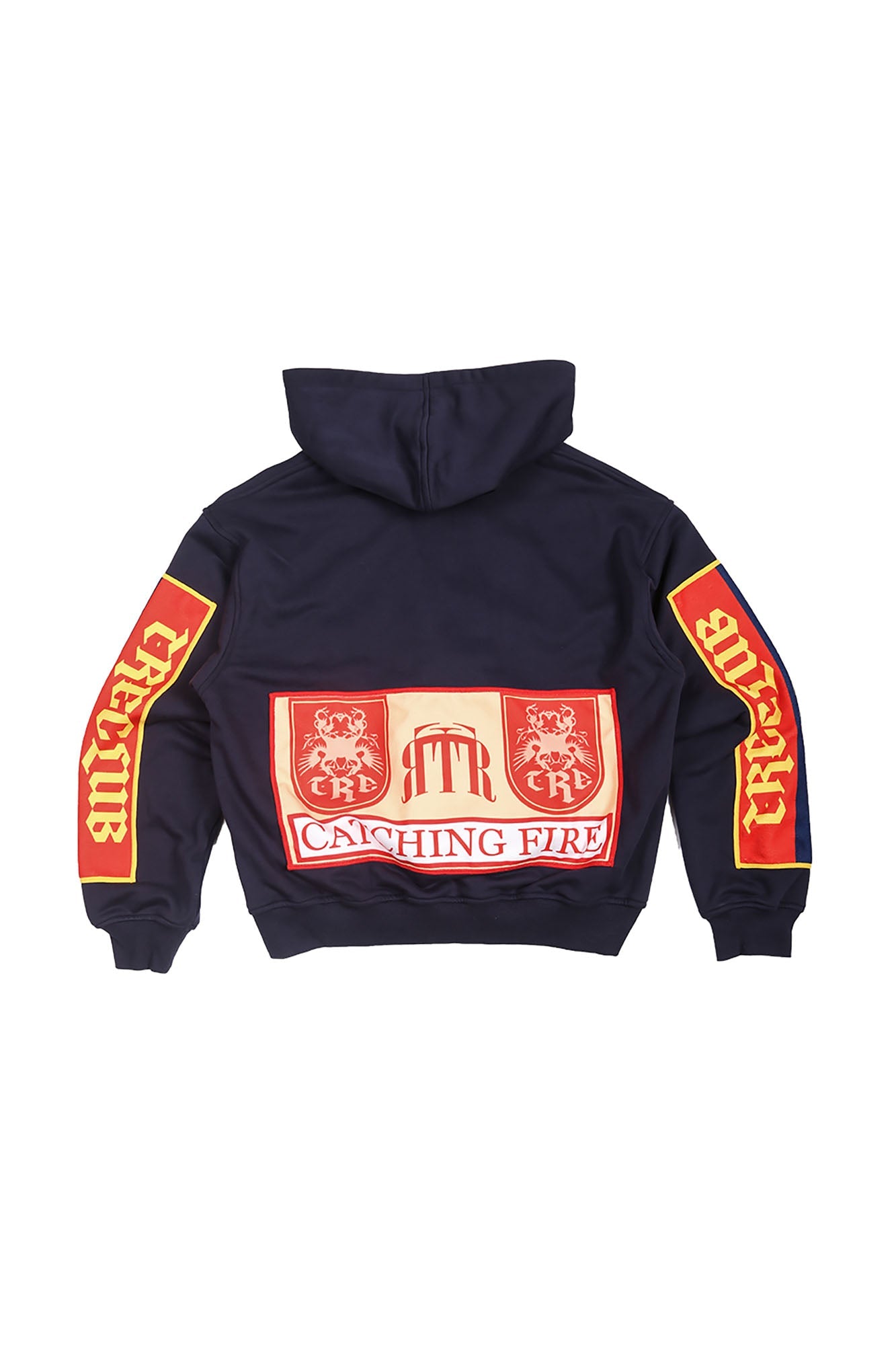 TRECLUB Graphic Patch Zip-Up Hoodie-Jacket-S-Gray-Free Shipping Leatheretro