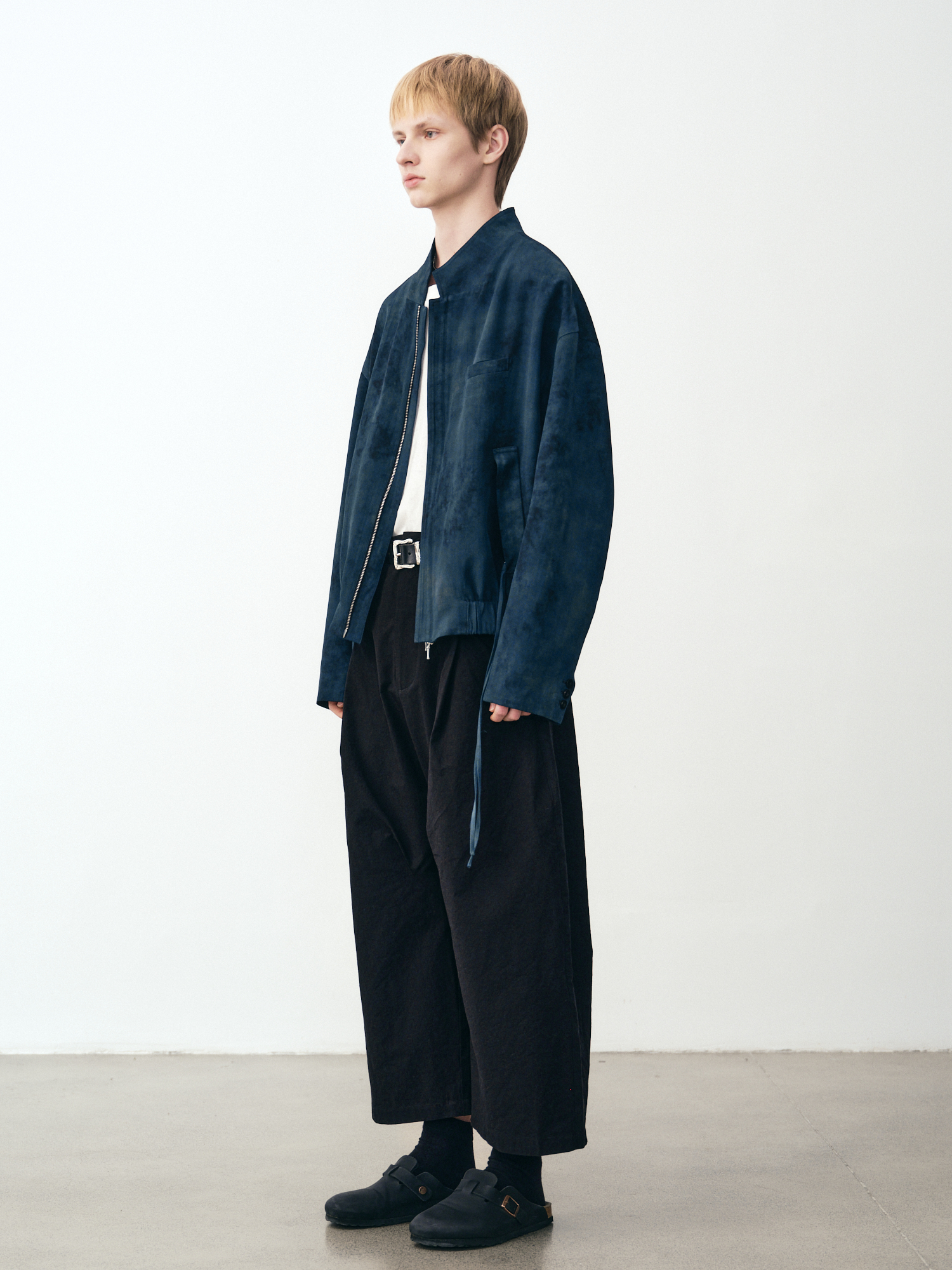 GRAINMUSTARD Pleated Wide-Leg Curved Cropped Pants-Pants-XS-Free Shipping Leatheretro