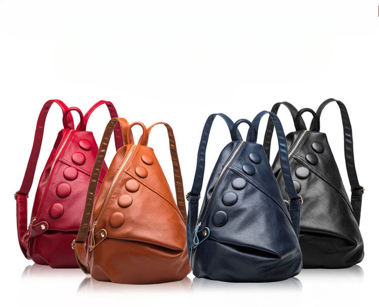 Genuine Leather Women's Backpack-Backpack-burgundy-Free Shipping Leatheretro