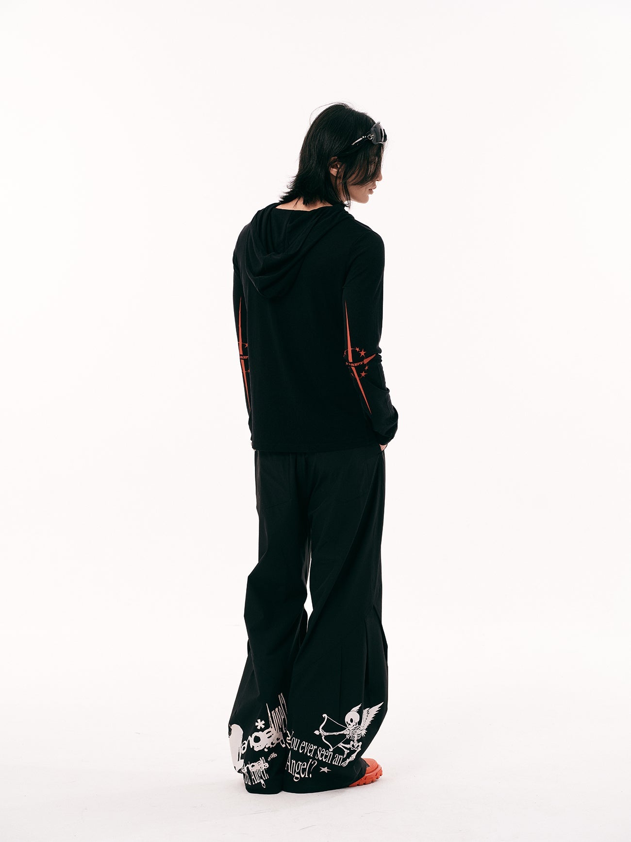 PASET Gothic Graphic Curved-Leg Pants-Pants-S / 27"-33"-Free Shipping Leatheretro