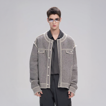 TIWILLTANG Contrast Stitch Knit Jacket