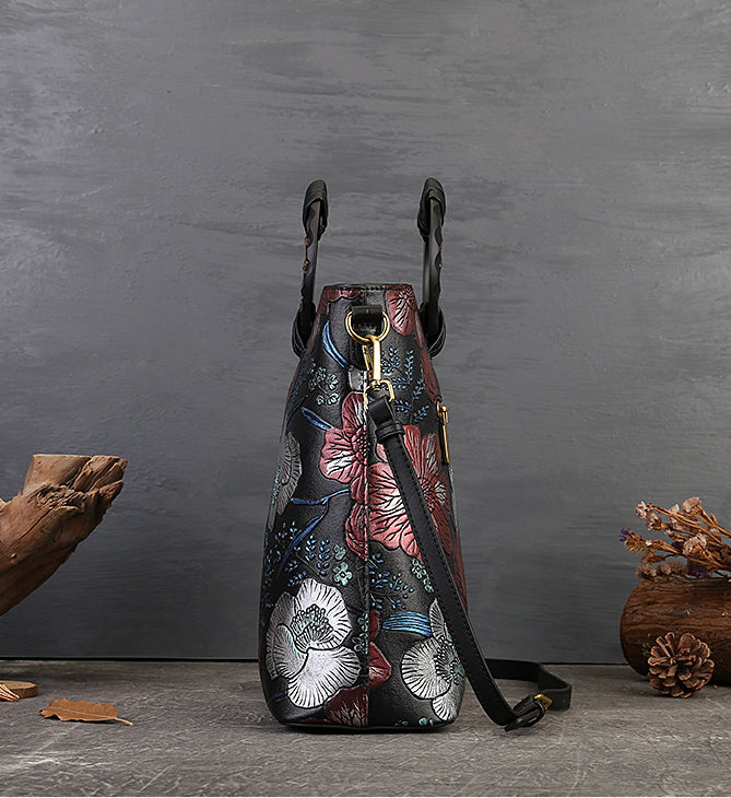 Ethnic Luxury PU Leather Small-Batch Shoulder Bag-Handbags-Black-Free Shipping Leatheretro