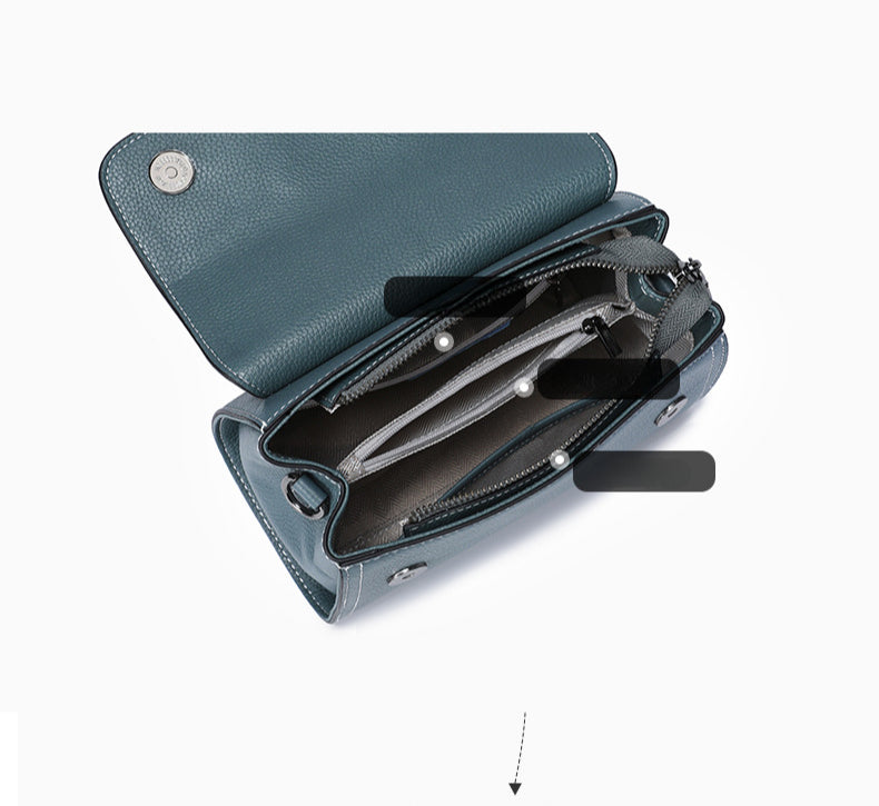 Genuine Leather Crossbody Bag for Women-Handbags-White-Free Shipping Leatheretro