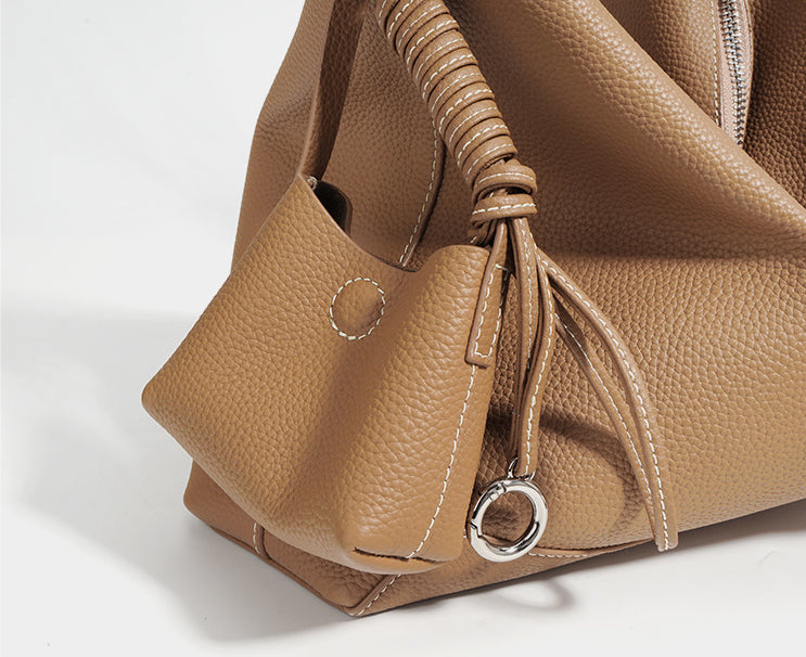 Minimalist Large Capacity Tote Bag-Shoulder Bags-black and purple-Free Shipping Leatheretro