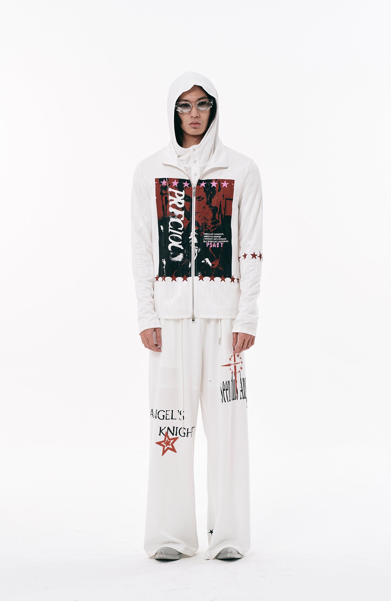 PASET Graphic Portrait Zip-Up Jacket-Jacket-S-Free Shipping Leatheretro