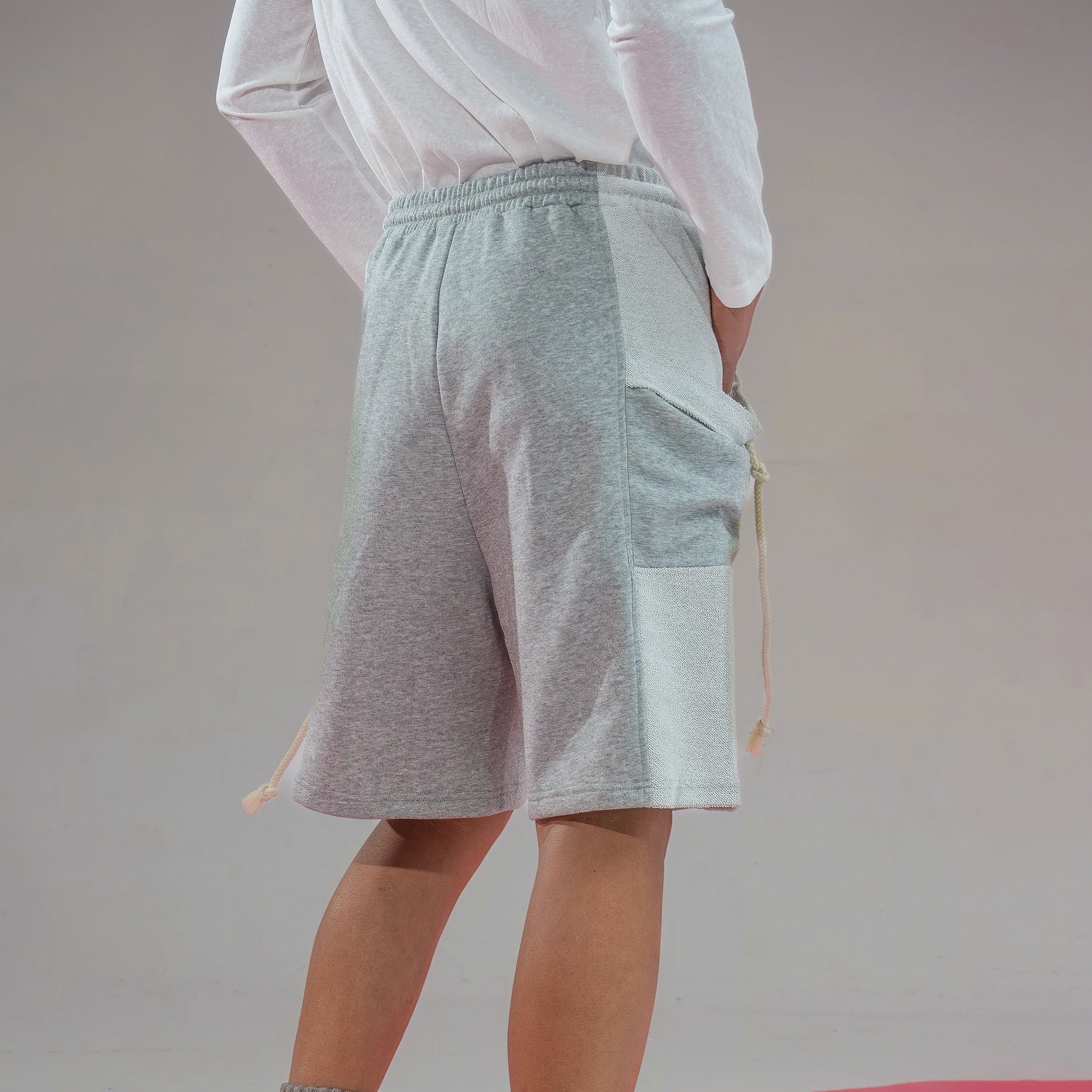 CLP Star Deconstructed Draw-String Pocket Shorts-Shorts-M-Dark Grey-Free Shipping Leatheretro