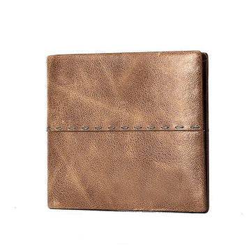 Stylish Genuine Leather Compact Wallets and Card Holders-Wallets & Money Clips-Desert Sand-Free Shipping Leatheretro