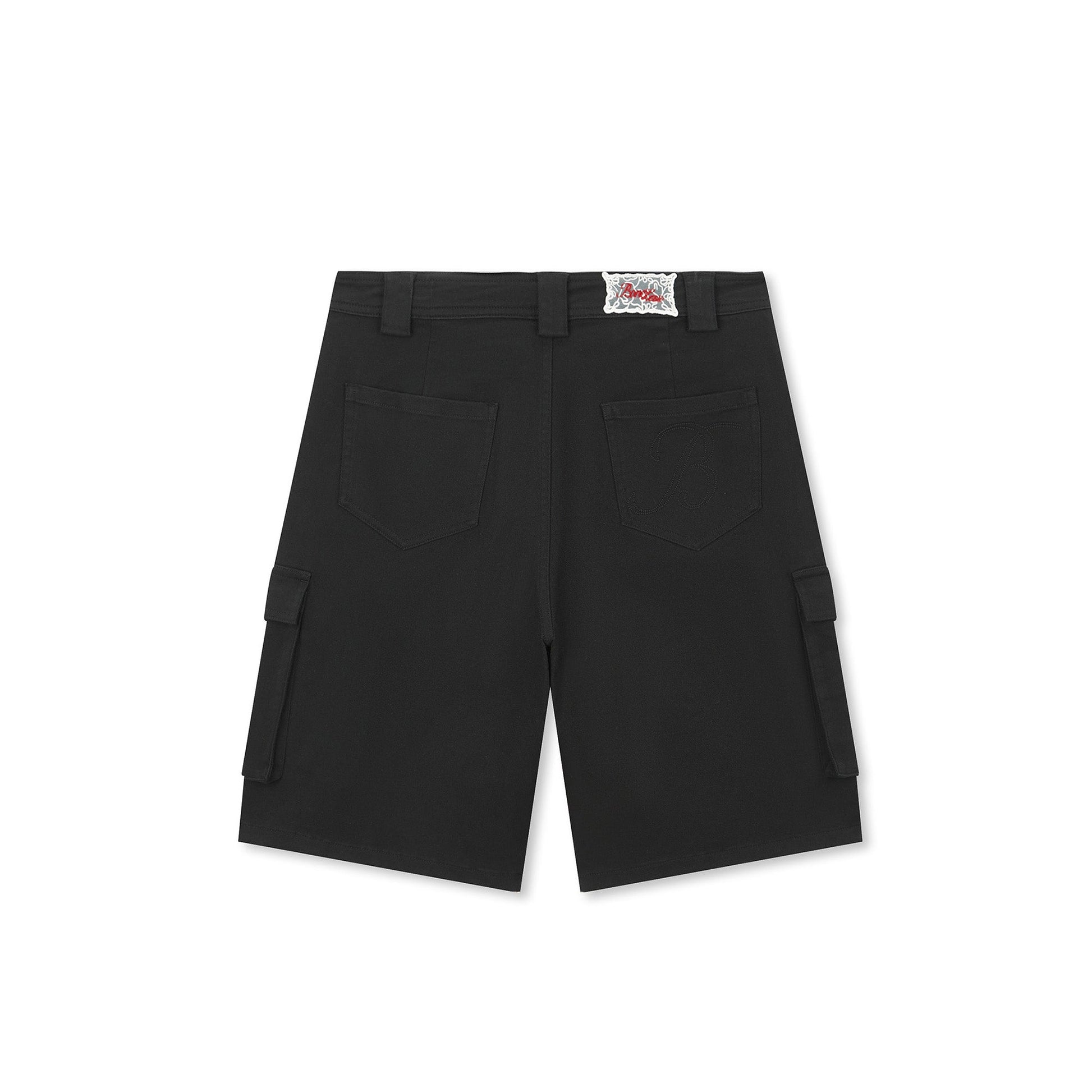 BONELESS Multi-Pocket Embroidered Patchwork Straight-Leg Shorts-Shorts-S-Free Shipping Leatheretro