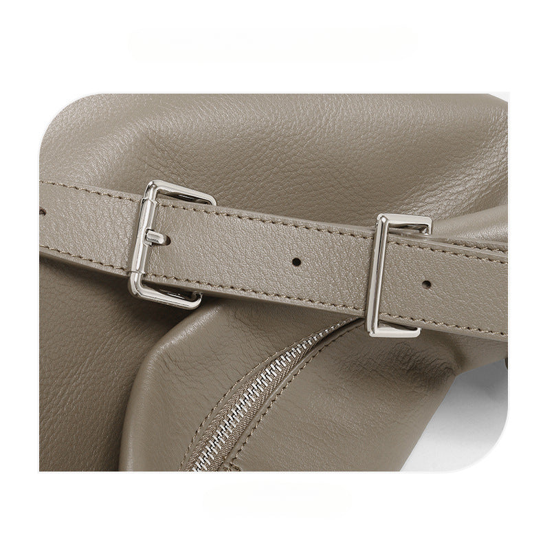 Full-Grain Soft Leather Origami Fold Tote Bag-Handbags-Coffee-Free Shipping Leatheretro