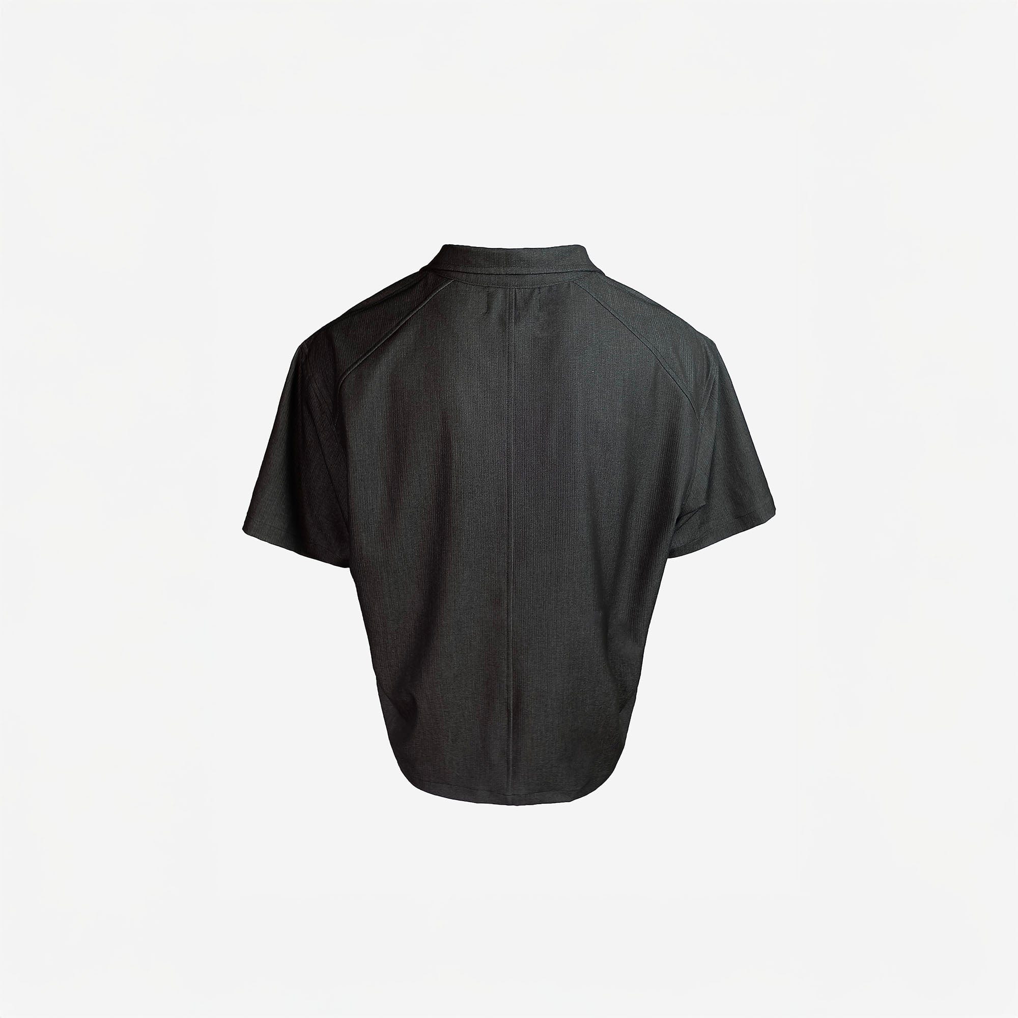 SSIN7 Satin Spliced V-Neck Half Shirt-Half shirt-S-Free Shipping Leatheretro