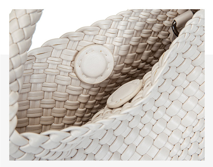 Summer PU Minimalist Boho Shoulder Bag with Detachable Mini Purse-Handbags-Black-Free Shipping Leatheretro