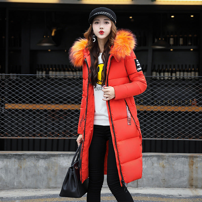 Fashion Women Winter Cotton Outerwear-Outerwear-Orange-M-Free Shipping Leatheretro