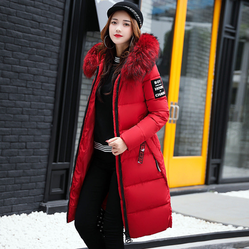 Fashion Women Winter Cotton Outerwear-Outerwear-Red-M-Free Shipping Leatheretro