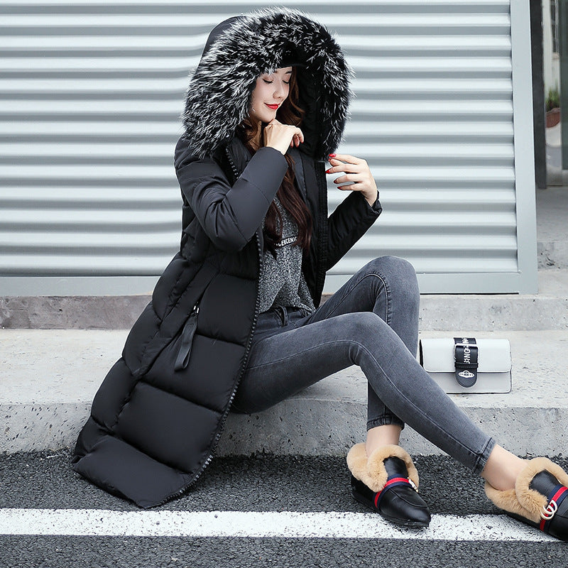 Fashion Women Winter Cotton Outerwear-Outerwear-Black-M-Free Shipping Leatheretro