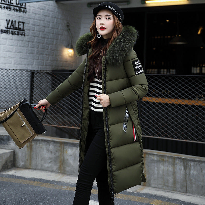 Fashion Women Winter Cotton Outerwear-Outerwear-Green-M-Free Shipping Leatheretro