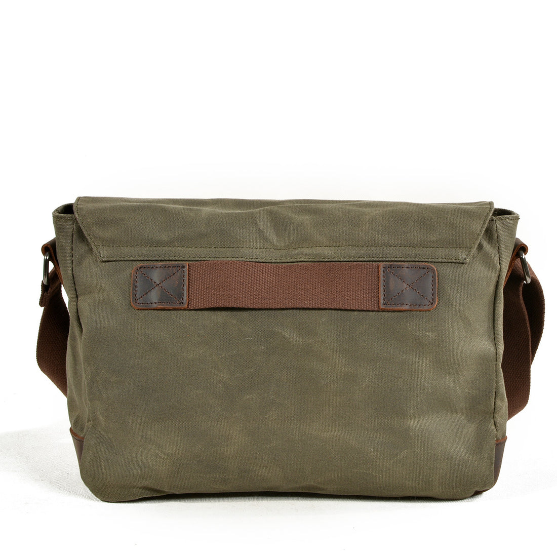 Men's Vintage Waxed Canvas Crossbody Bag-khaki-Free Shipping Leatheretro