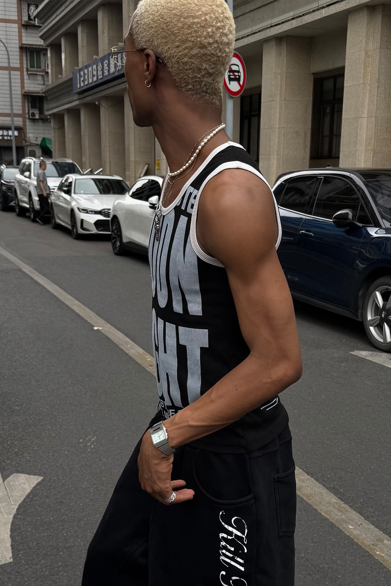 STEEPC Slogan Letter Graphic Ribbed Slim Tank Top-Tank Top-S (1)-Free Shipping Leatheretro