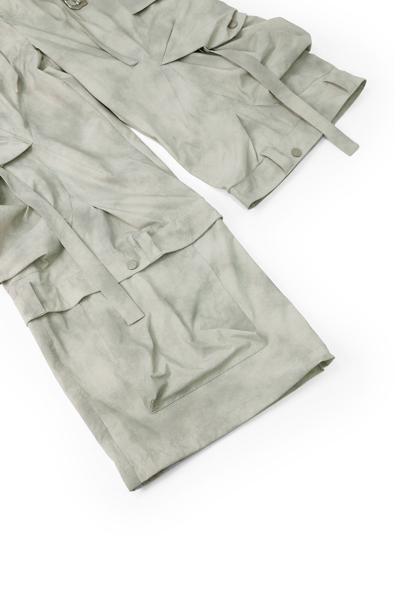 RELABEL Detachable Ruched Inverted Waist Cargo Pants-Pants-XS (Preorder)-Black-Free Shipping Leatheretro