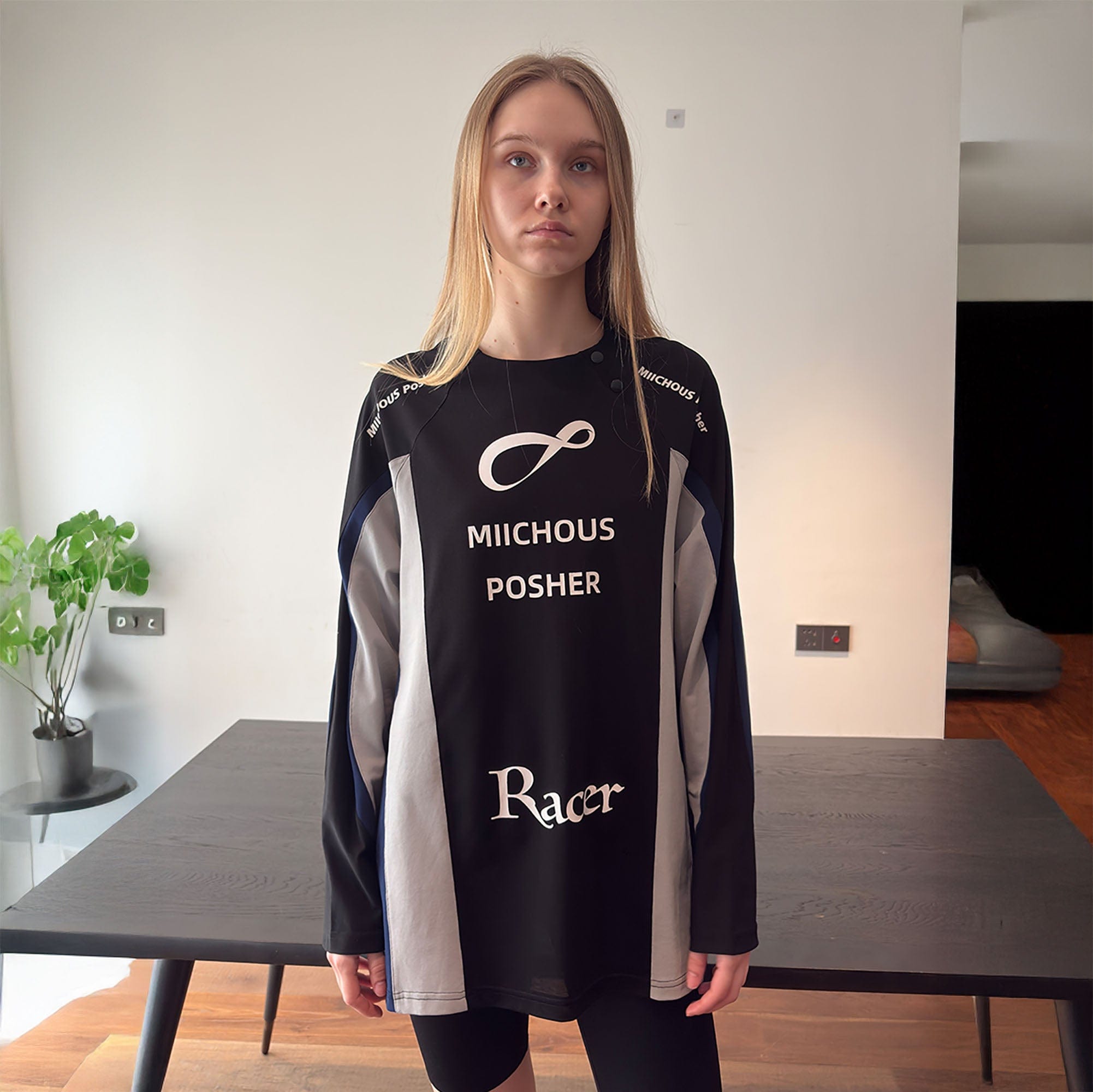 MIICHOUS Contrast Spliced Racing UV Protection Long-Sleeve Tee-L/S Tee-S-Free Shipping Leatheretro