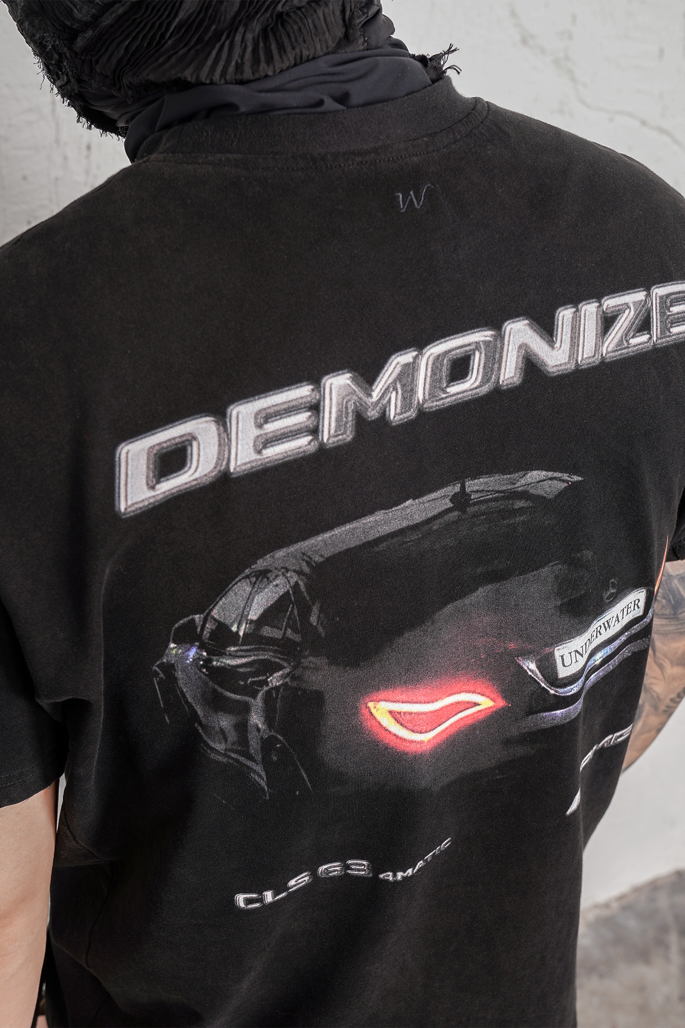 UNDERWATER Demon Eye Racing Graphic Washed T-Shirt-T Shirt-S-Free Shipping Leatheretro