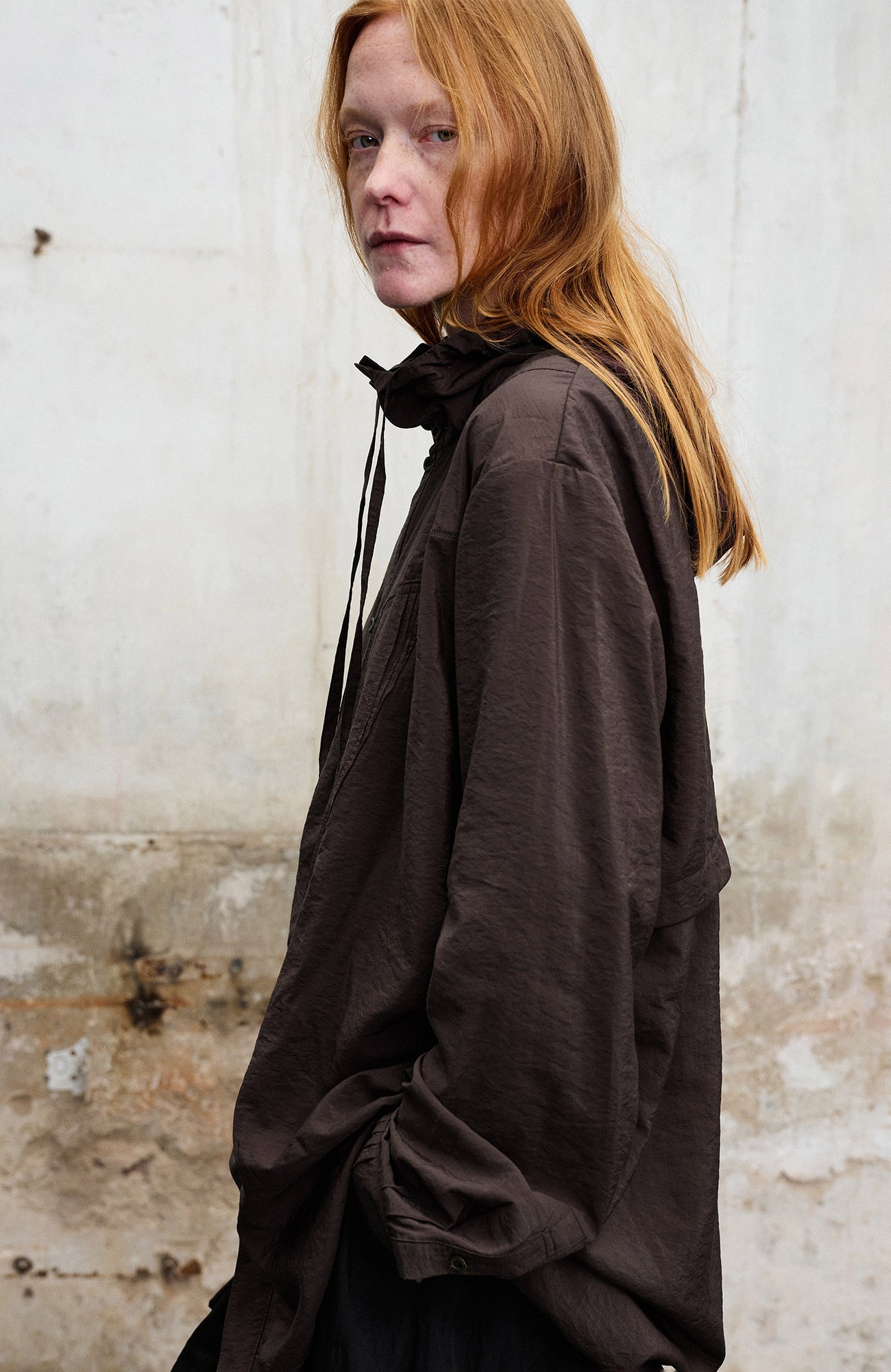 ILNya Nieternite Nifutur Mohair-Blend Hooded Longline Shirt-Shirt-S(0)-Free Shipping Leatheretro
