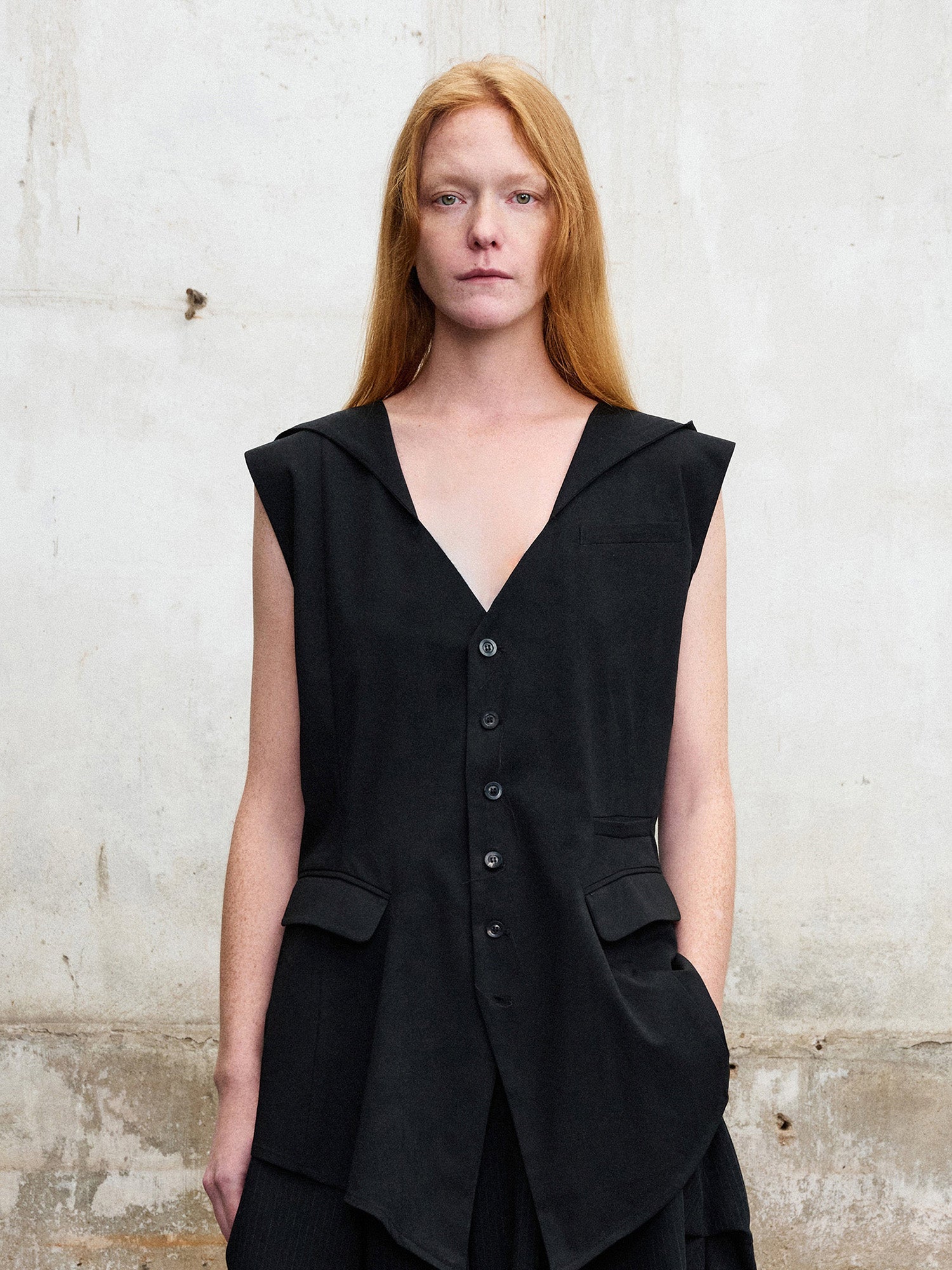 ILNya Nieternite Nifutur Hooded Waist-Cinched Vest-Vest-S (0)(Preorder)-Free Shipping Leatheretro