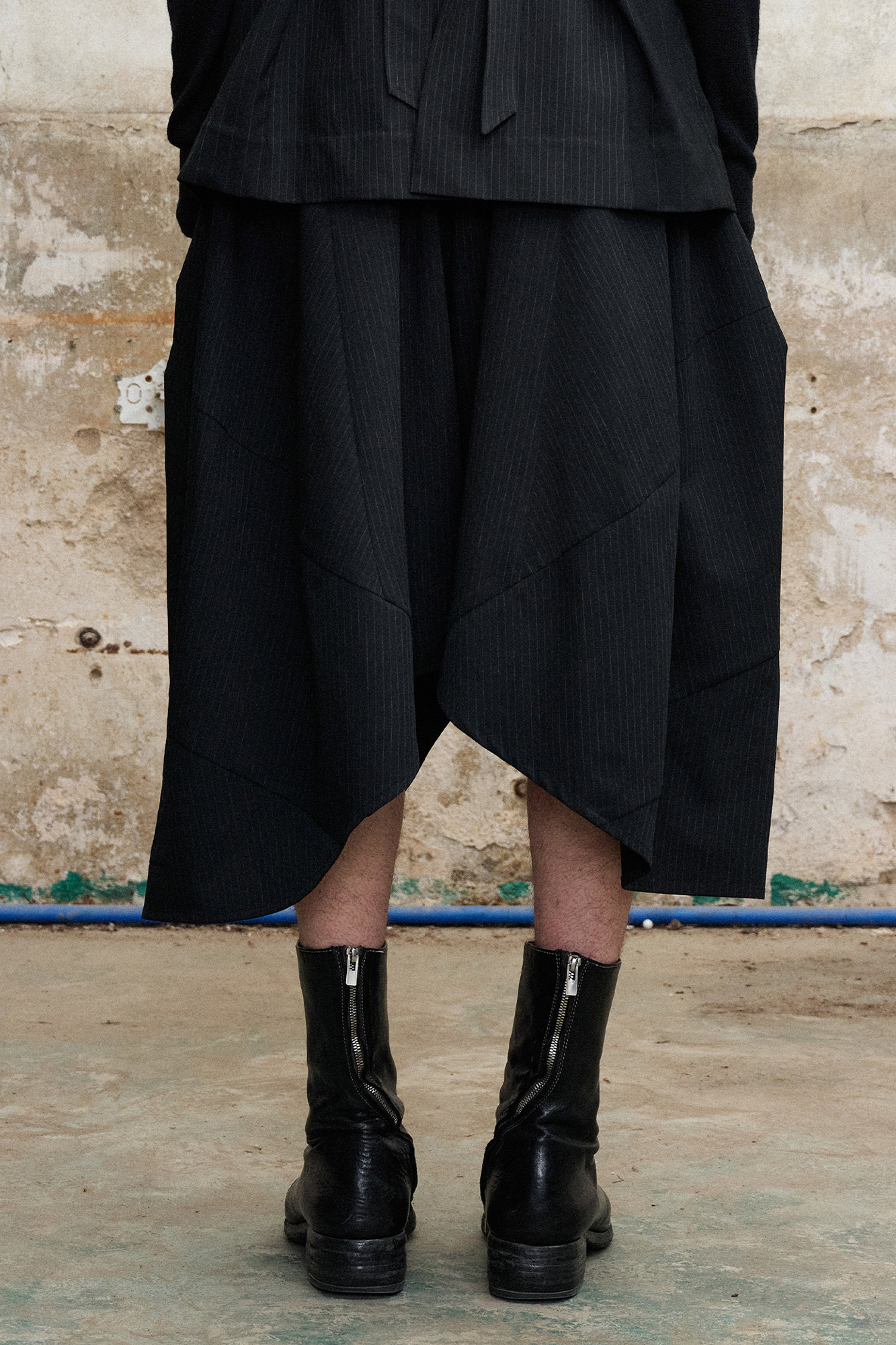 ILNya Nieternite Nifutur Pinstripe Balloon Skort Pants-Shorts-S (0)-Free Shipping Leatheretro