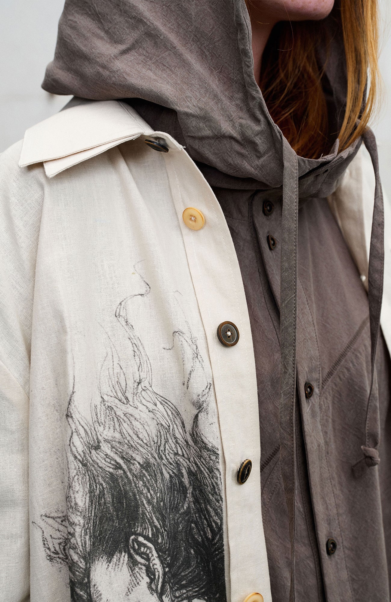 ILNya Nieternite Nifutur Double-Collar Hemp-Blend Graphic Shirt-Shirt-S(0)-Free Shipping Leatheretro