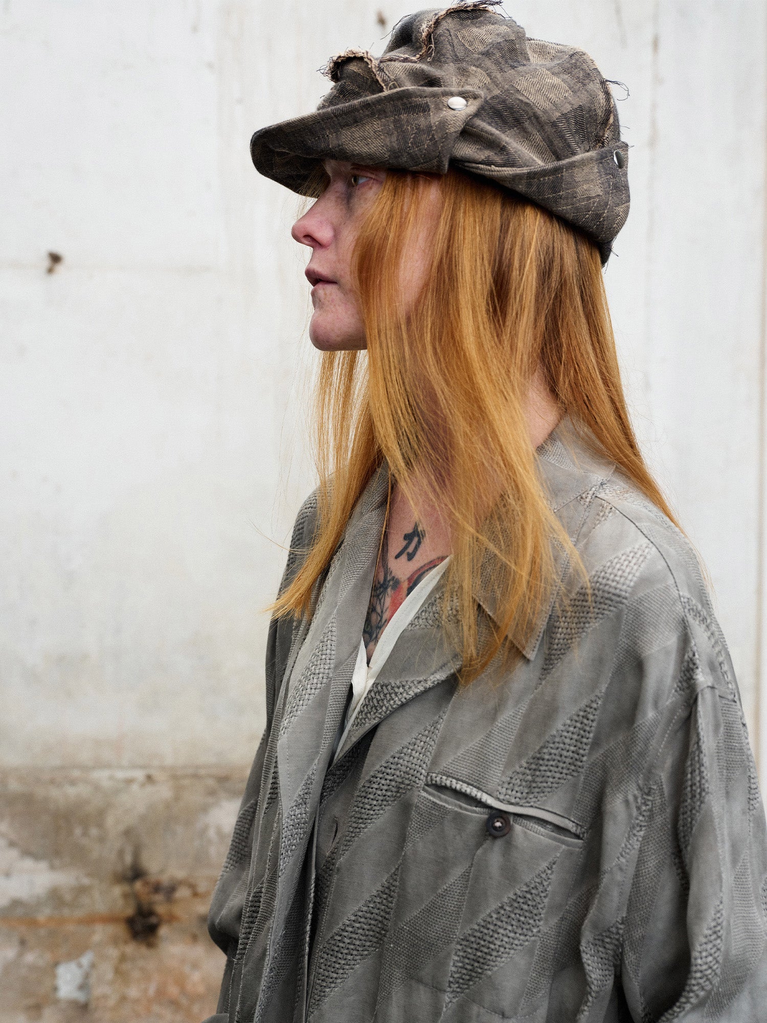 ILNya Nieternite Nifutur Frayed Plaid Spliced Newsboy Cap-Hat, Cap, Beanie-M (1)-Free Shipping Leatheretro