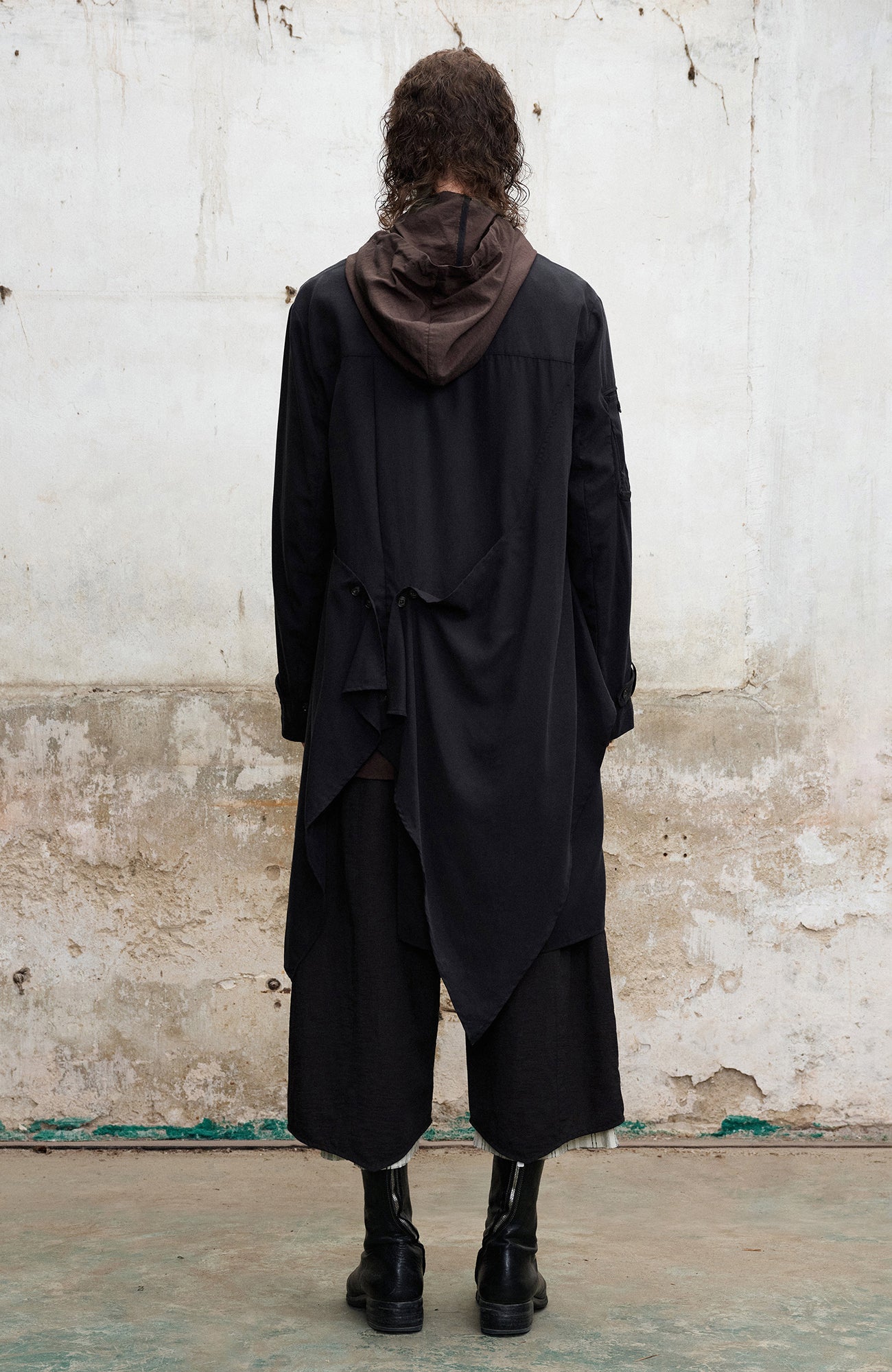 ILNya Nieternite Nifutur Mohair-Blend Hooded Longline Shirt-Shirt-S(0)-Free Shipping Leatheretro