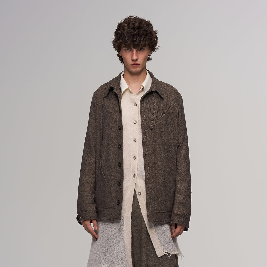 ILNya Nieternite Nifutur Deconstructed Arc Panel Wool Blend Jacket-Jacket-S(0) (Preorder)-Free Shipping Leatheretro