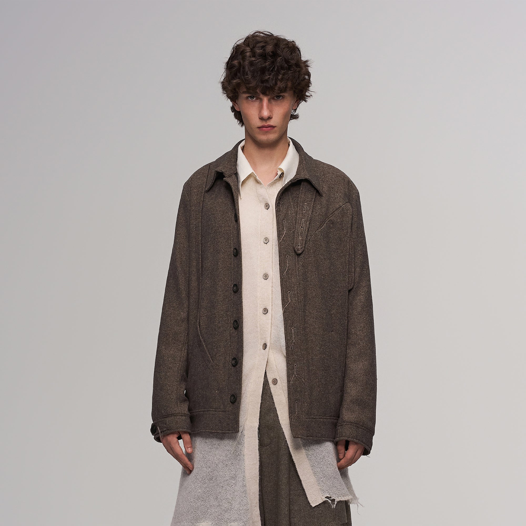 ILNya Nieternite Nifutur Deconstructed Arc Panel Wool Blend Jacket-Jacket-S(0) (Preorder)-Free Shipping Leatheretro