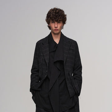 ILNya Nieternite Nifutur Deconstructed Detachable Plaid Blazer-Jacket-S(0) (Preorder)-Free Shipping Leatheretro